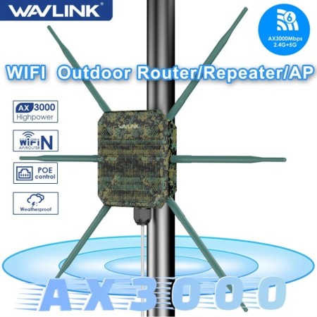 WAVLINK-enrutador/repetidor/AP 5G para exteriores, extensor de malla W