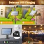 Luces Solares Exterior 15M - Luz Solar Exterior Jardin IP65 Impermeable 20+1 G40 LED Plástico Bombillas con Control Remoto 8