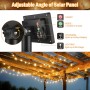 Luces Solares Exterior 15M - Luz Solar Exterior Jardin IP65 Impermeable 20+1 G40 LED Plástico Bombillas con Control Remoto 8
