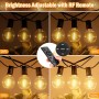 Luces Solares Exterior 15M - Luz Solar Exterior Jardin IP65 Impermeable 20+1 G40 LED Plástico Bombillas con Control Remoto 8