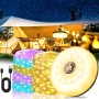 Vautvis Cadena De Luces Para Camping, 10M Guirnaldas Camping Retráctil, Luz De Campamento, 8 Modos De Iluminación, Impermeable