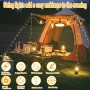 Vautvis Cadena De Luces Para Camping, 10M Guirnaldas Camping Retráctil, Luz De Campamento, 8 Modos De Iluminación, Impermeable