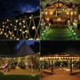 BrizLabs Guirnaldas Luces Exterior Solares, 6.5M 30 LED Cadena de Luces Solar Impermeable 8 Modos Iluminación para Interiores y