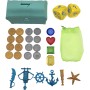 Tesoro hundido - Juego de piscina con dados de espuma y piezas de tesoro. ¡Encuentra el tesoro y supera los desafíos! Juguete de