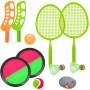 ColorBaby CB Toys 49543 - Juguetes Playa Set Multijuegos Niños, Incluye 2 Raquetas bádminton, 2 Volantes, 2 lanzadores, 2