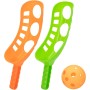 ColorBaby CB Toys 49543 - Juguetes Playa Set Multijuegos Niños, Incluye 2 Raquetas bádminton, 2 Volantes, 2 lanzadores, 2