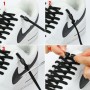 Shecret 2 Pairs Elastic Shoelaces without Knot, Elastic Shoelaces Sports Shoes with Metal Buckle, Universal Laces for Children