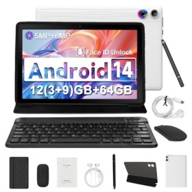Tableta A10L de 10 pulgadas, Android 14, 12GB de RAM, 64GB de ROM, 1TB