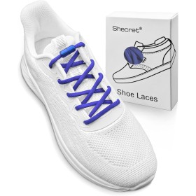Shecret 2 Pairs Elastic Shoelaces without Knot, Elastic Shoelaces Sports Shoes with Metal Buckle, Universal Laces for Children