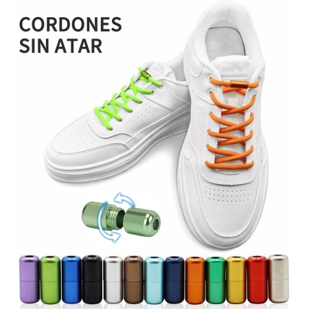 Shecret 2 Pairs Elastic Shoelaces without Knot, Elastic Shoelaces Sports Shoes with Metal Buckle, Universal Laces for Children