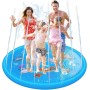 LOVICVKEM Splash Pad Ronda,Tapete de Juegos de Agua 170CM Almohadilla de Aspersor de Juego,Verano Juguete Acuático para