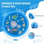 LOVICVKEM Splash Pad Ronda,Tapete de Juegos de Agua 170CM Almohadilla de Aspersor de Juego,Verano Juguete Acuático para
