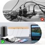 QOUBNIC Caja de Gestión de Cables con Tapa de Bambú, Caja Organizadora Cables Esconder Cables Caja Cables para Ocultar y