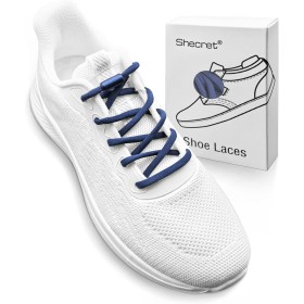 Shecret 2 Pairs Elastic Shoelaces without Knot, Elastic Shoelaces Sports Shoes with Metal Buckle, Universal Laces for Children