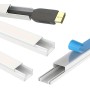 Canaletas Adhesivas para Cables 15x10mm Pack de 4, 6, 8 o 10 Metros, Organizador de Cables, Canaleta Cables Pared Adhesivo,