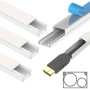 Canaletas Adhesivas para Cables 15x10mm Pack de 4, 6, 8 o 10 Metros, Organizador de Cables, Canaleta Cables Pared Adhesivo,