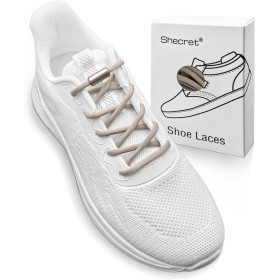 Shecret 2 Pairs Elastic Shoelaces without Knot, Elastic Shoelaces Sports Shoes with Metal Buckle, Universal Laces for Children