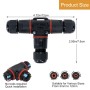 FOGAWA 2 Piezas Caja de Conexiones Impermeable IP68, T Forma Conector de Cable Estanco, Conectores Electricos Rapidos de 3 vías