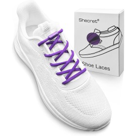 Shecret 2 Pairs Elastic Shoelaces without Knot, Elastic Shoelaces Sports Shoes with Metal Buckle, Universal Laces for Children