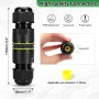 6 Piezas Conector Impermeable IP68, Empalmes Cables Electricos Estancos, Caja de Conectores, Conector de Cable Exterior para