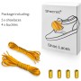 Shecret 2 Pairs Elastic Shoelaces without Knot, Elastic Shoelaces Sports Shoes with Metal Buckle, Universal Laces for Children