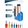 Asyduey Kit de Férulas de Alambre Doble de 750 Piezas, Férulas de Terminal de Cable, Conector de Engarzado, Férulas Gemelas, Kit