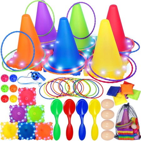 ZHHGOO 40 Piezas Juegos Exterior Niños, Juegos De Lanzamiento para Fiestas, Juego Niño 2 3 4 5 6 Años, Juegos De Lanzamiento De