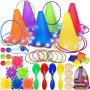 ZHHGOO 40 Piezas Juegos Exterior Niños, Juegos De Lanzamiento para Fiestas, Juego Niño 2 3 4 5 6 Años, Juegos De Lanzamiento De