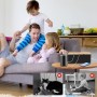 QOUBNIC Caja de Gestión de Cables con Tapa de Bambú, Caja Organizadora Cables Esconder Cables Caja Cables para Ocultar y