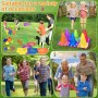 ZHHGOO 40 Piezas Juegos Exterior Niños, Juegos De Lanzamiento para Fiestas, Juego Niño 2 3 4 5 6 Años, Juegos De Lanzamiento De