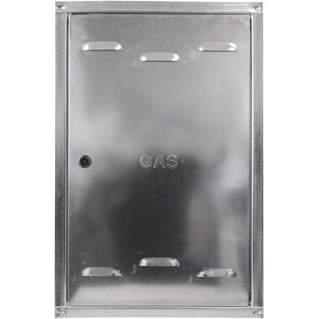 PIKAPPA 1105 Puerta galvanizada para contador gas, con cerradura y llave cuadrada. Dimensiones 350x450 mm