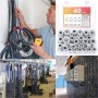 Juego de 40 prensaestopas M12 M16 M20 M25, IP68 impermeables, prensaestopas de relleno, conectores de cable de nailon de