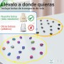 BIORYC ® Juego de Mesa Ajedrez Magnético Negro (20 imanes) + Bolsa de Tela + Varillas + Enlaces + Tablero de Esponja | Juegos