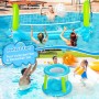 Jojoin Voleibol de Piscina de Verano - Juego de Voleibol Inflable Incluyen Redes de Voleibol y Aros de Baloncesto Apto para