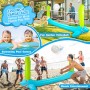 Jojoin Voleibol de Piscina de Verano - Juego de Voleibol Inflable Incluyen Redes de Voleibol y Aros de Baloncesto Apto para