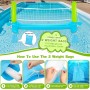 Jojoin Voleibol de Piscina de Verano - Juego de Voleibol Inflable Incluyen Redes de Voleibol y Aros de Baloncesto Apto para