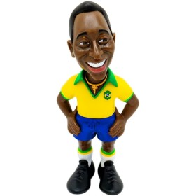 BANDAI - Minix Figura de colección 12cm - Pelé Brasil - Coleccionables para Exhibición - Idea de Regalo - Juguetes para Niños Y