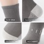 BUDERMMY High Socks Men 6-8, 9-12, Men's High Sports Socks Cotton Breathable Anti-Blister Running Socks