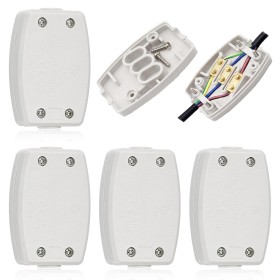 KYYGKY 4PCS Cajas Conexiones Electricas de 3 Terminales, Cajas Estancas Electricidad de Plástico, Caja de Empalmes Eléctricos