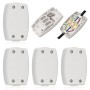 KYYGKY 4PCS Cajas Conexiones Electricas de 3 Terminales, Cajas Estancas Electricidad de Plástico, Caja de Empalmes Eléctricos