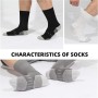 BUDERMMY High Socks Men 6-8, 9-12, Men's High Sports Socks Cotton Breathable Anti-Blister Running Socks