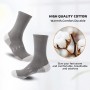 BUDERMMY High Socks Men 6-8, 9-12, Men's High Sports Socks Cotton Breathable Anti-Blister Running Socks