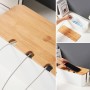 Fahibin Caja organizadora de Cables Grande Negra, Organizador de Cables Grande con Tapa de Madera para Ocultar y Recoger Cables
