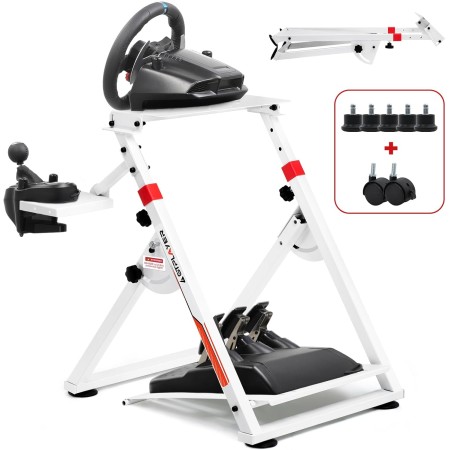 GTPLAYER Soporte Volante Plegable Simulador de Conducci Cockpit Simracing Volante G29 G25 G27 G920 NO Incluye Pedales de Cambio