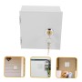 Gatuida Caja Eléctrica Exterior De Acero Inoxidable Caja De Conexiones De Metal Resistente Al Agua Con Cerradura Y Llaves Caja