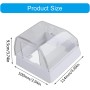Qsvbeeqj Caja Impermeable para Enchufe Exterior Cubierta Corriente Eléctrica Transparente A Prueba Salpicaduras Caja Enchufe