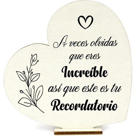 Regalos para Madres Navidad, Placa de Madera Corazón, Regalos Navidad Mujer, Detalles para Regalar Mujer, Regalo Cumpleaños