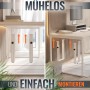 RICOO Soporte Torre PC Montaje Debajo Escritorio TRH02-W Ajustable Extensible Instalación de Ordenador bajo de Mesa Horizontal