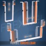 RICOO Soporte Torre PC Montaje Debajo Escritorio TRH02-W Ajustable Extensible Instalación de Ordenador bajo de Mesa Horizontal