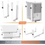 RICOO Soporte Torre PC Montaje Debajo Escritorio TRH02-W Ajustable Extensible Instalación de Ordenador bajo de Mesa Horizontal